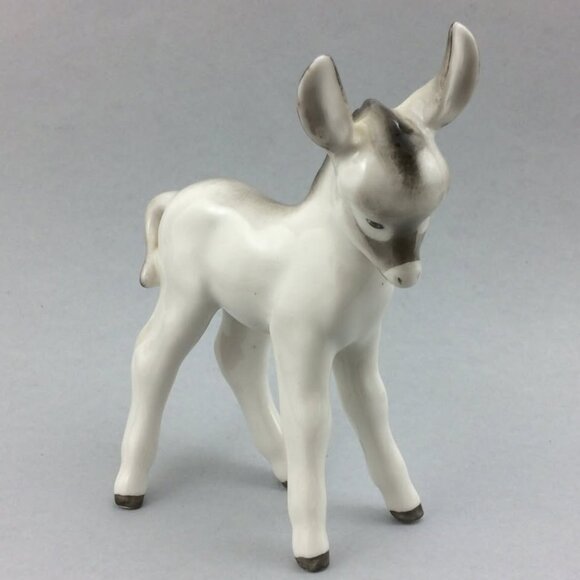 Vintage Porcelain Standing Donkey Figurine - Picture 1 of 10